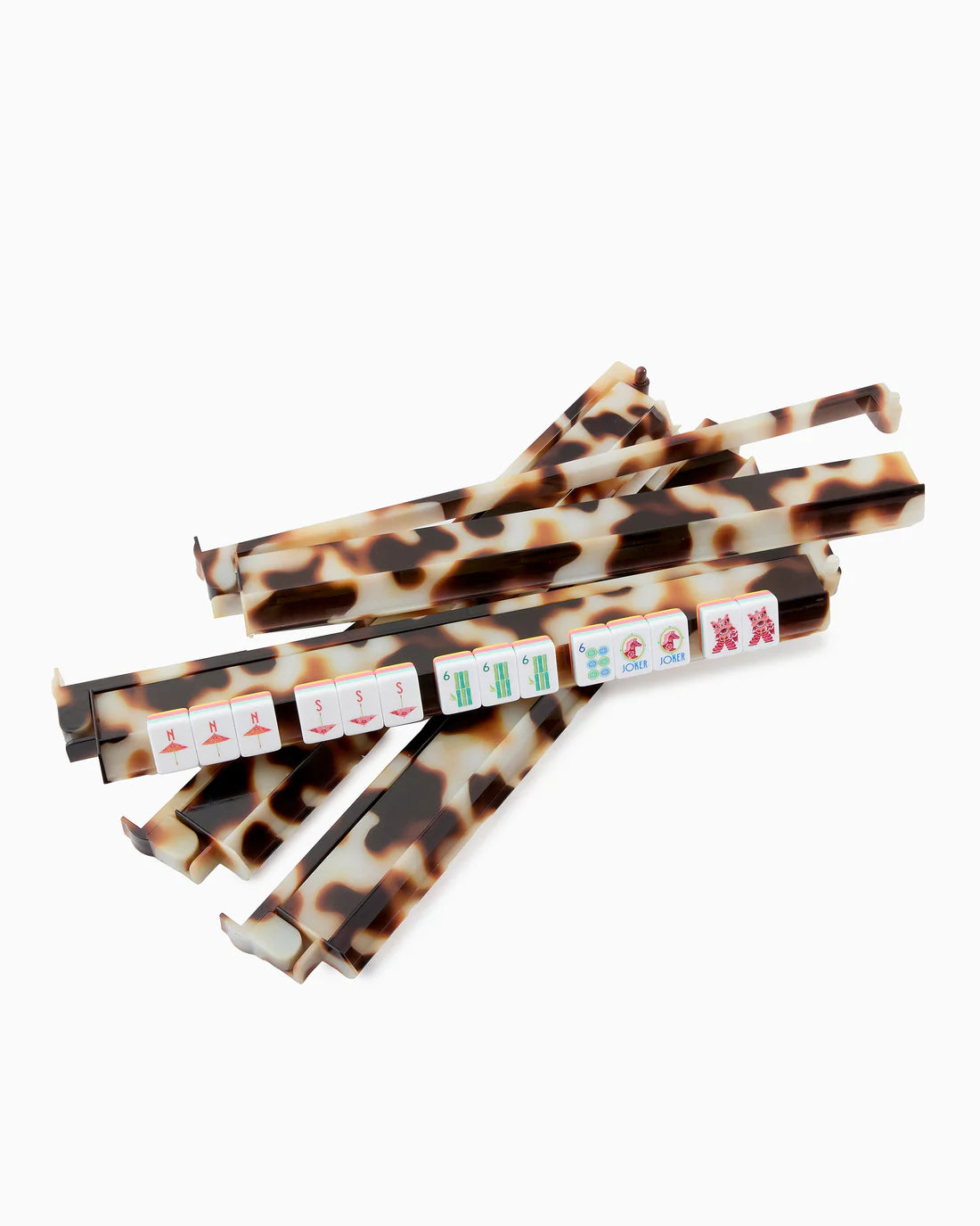 Oh My Mahjong! | Acrylic Rack & Pusher Set | Blond Tortoise