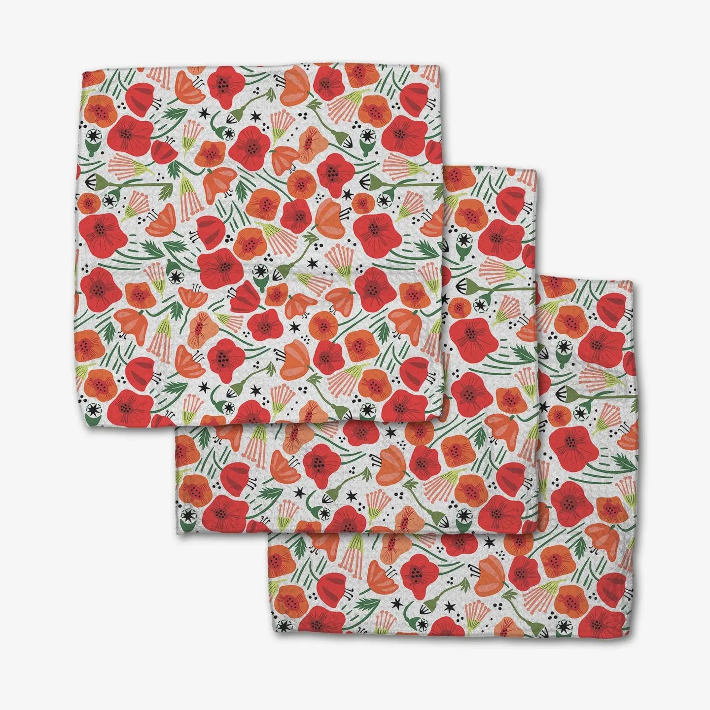 Geometry | Dishcloth Set | Poppy Power