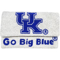 Pizzazz Inc. KY Go Big Blue Beaded Clutch | White