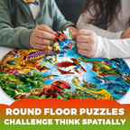 Quokka Round Floor Puzzle for Kids | Dinos