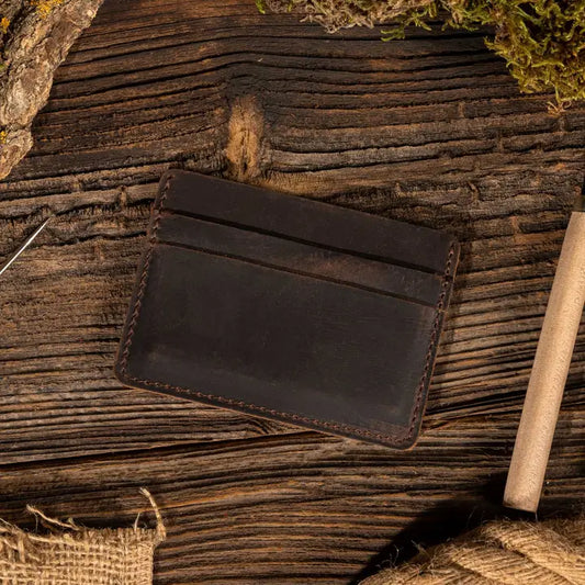 American Leather Goods Cardholder Wallet Brown