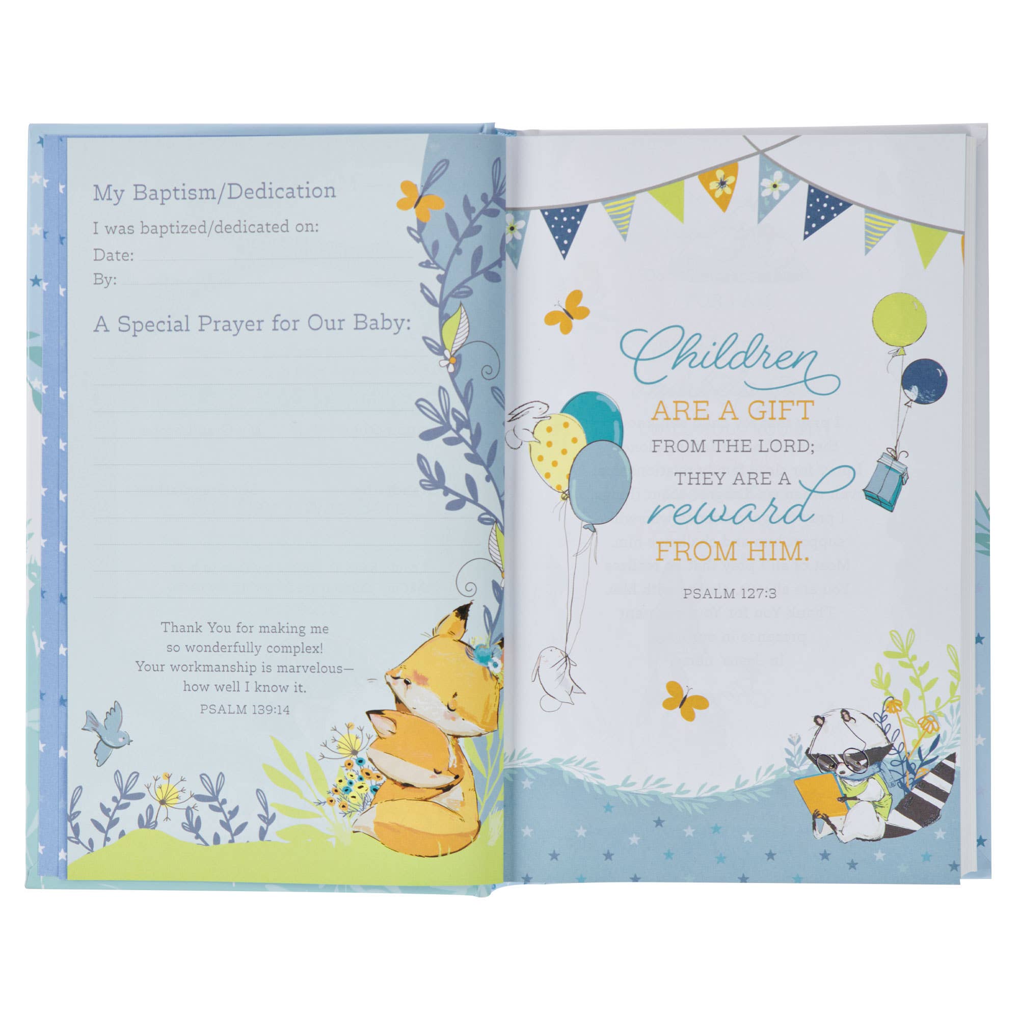Christian Art Gifts | Bible NLT Infant, Hardcover | Blue