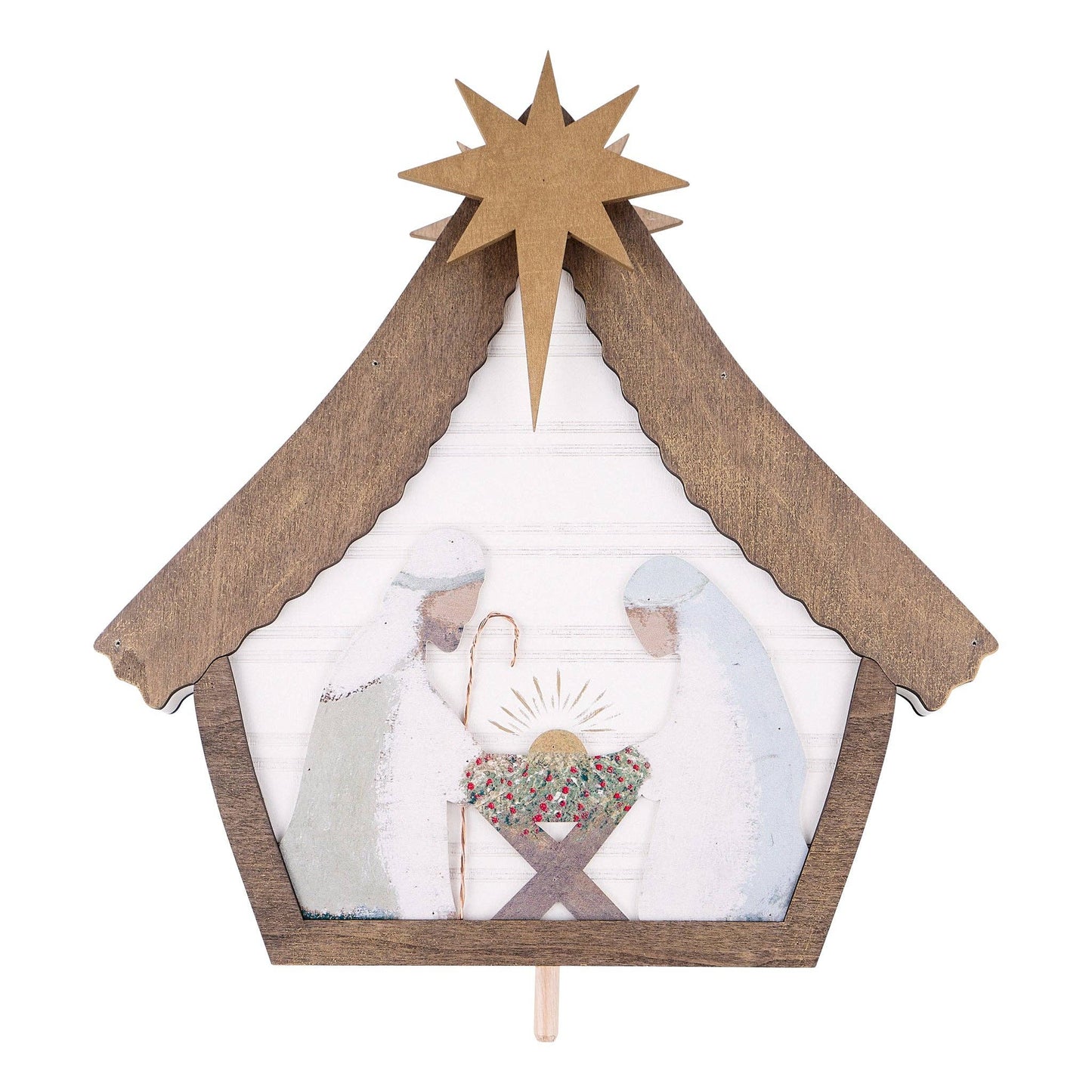 Glory Haus Gold Star Nativity Topper