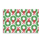 French Graffiti Christmas Wreath Paper Placemats
