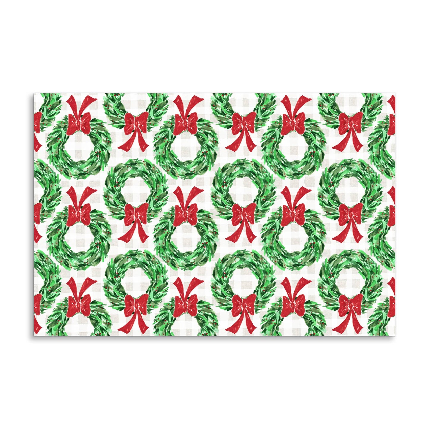 French Graffiti Christmas Wreath Paper Placemats
