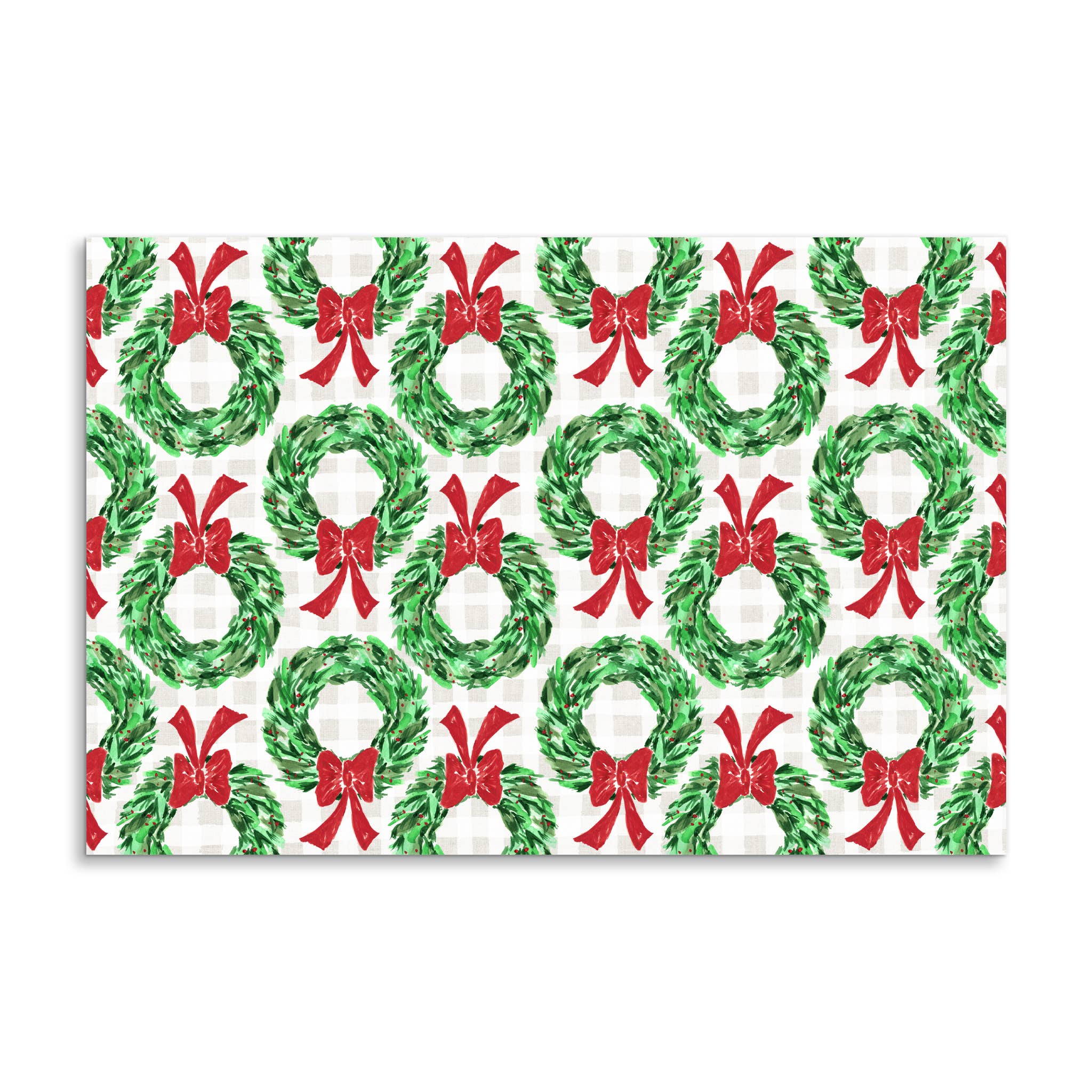 French Graffiti Christmas Wreath Paper Placemats
