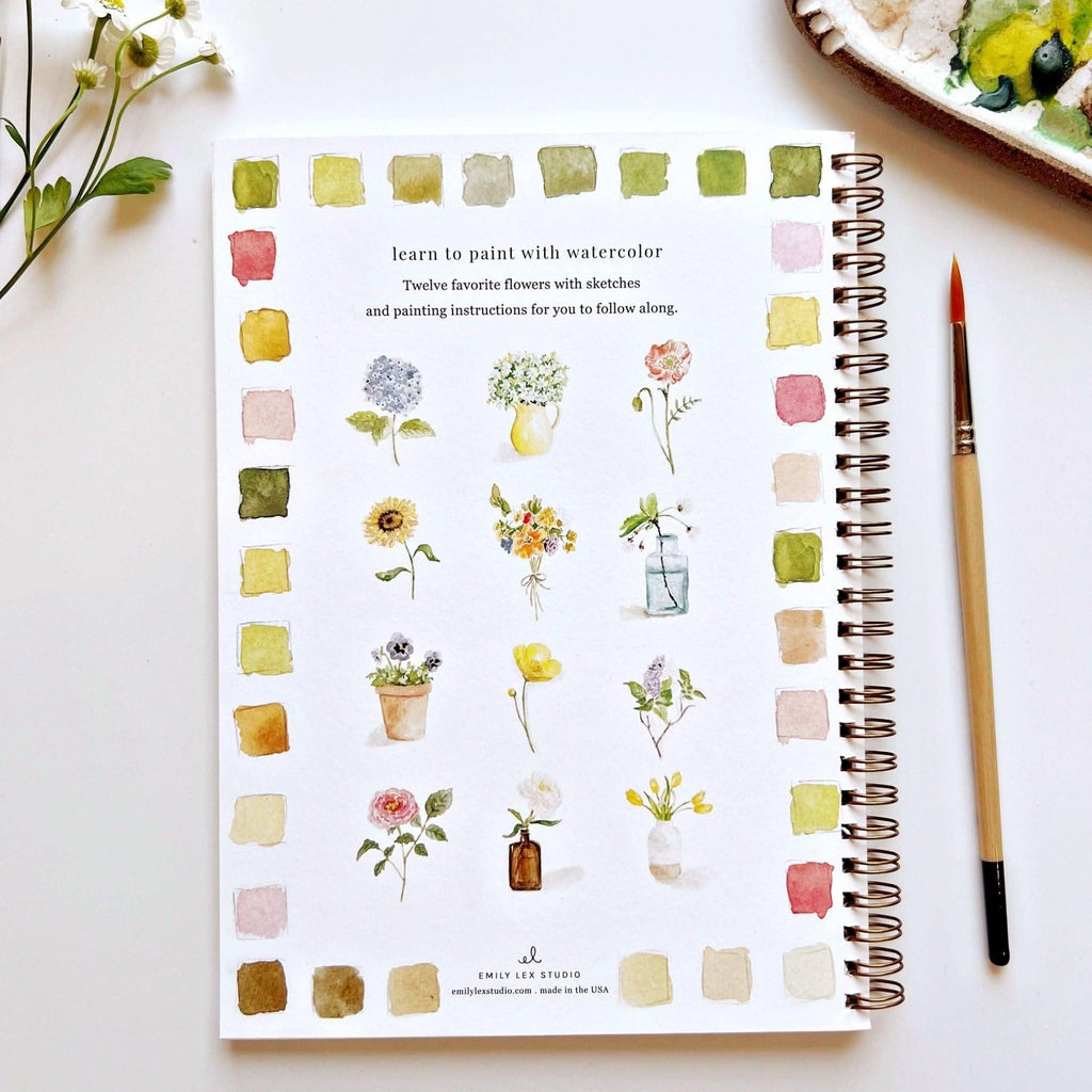 Emily Lex | Watercolor Workbook | Flowers