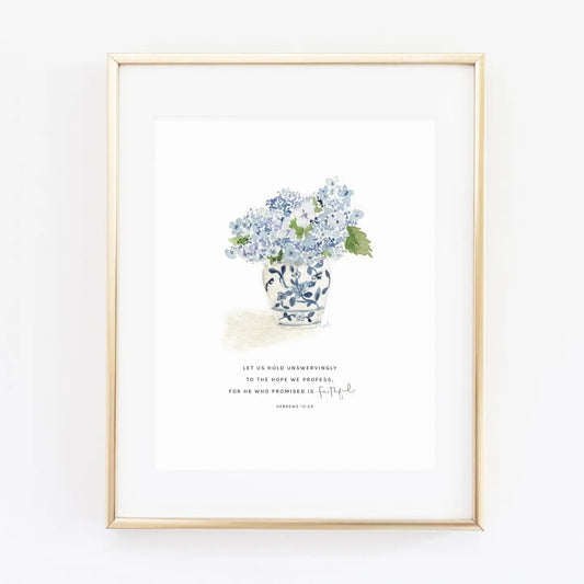 Emily Lex | Print | Hydrangea Bouquet Scripture