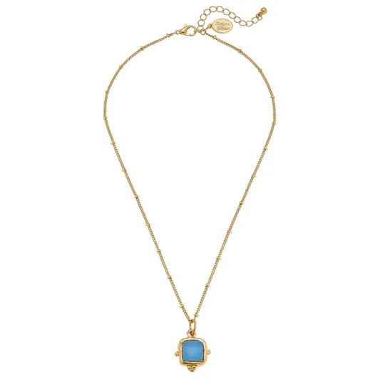 Susan Shaw | Charlotte Dainty Necklace | Blue