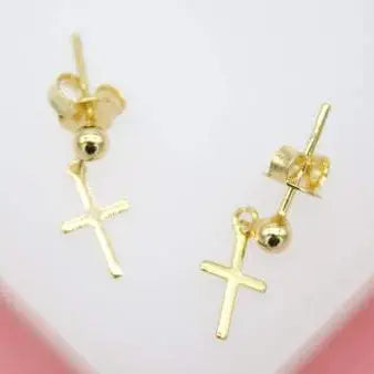 MIA Jewelry | Earrings | 18k Gold Filled Cross Stud