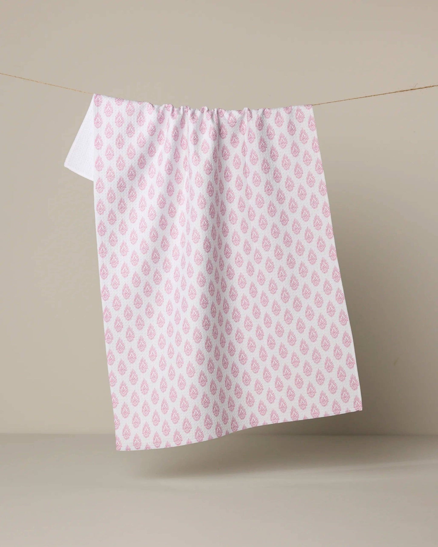 Geometry | Tea Towel | Pink Poppy