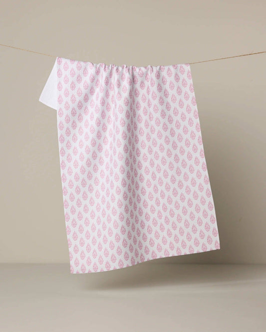 Geometry | Tea Towel | Pink Poppy