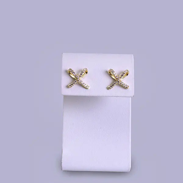 My Best Kept Jewelry Gold & Crystal Bow Earrings