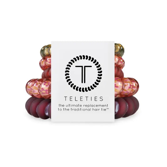 Teleties Burgundy Bliss Spiral hair Coils Mixed Pack