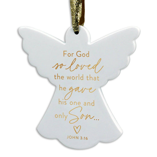 Dicksons LCP For God So Loved Angel Ornament