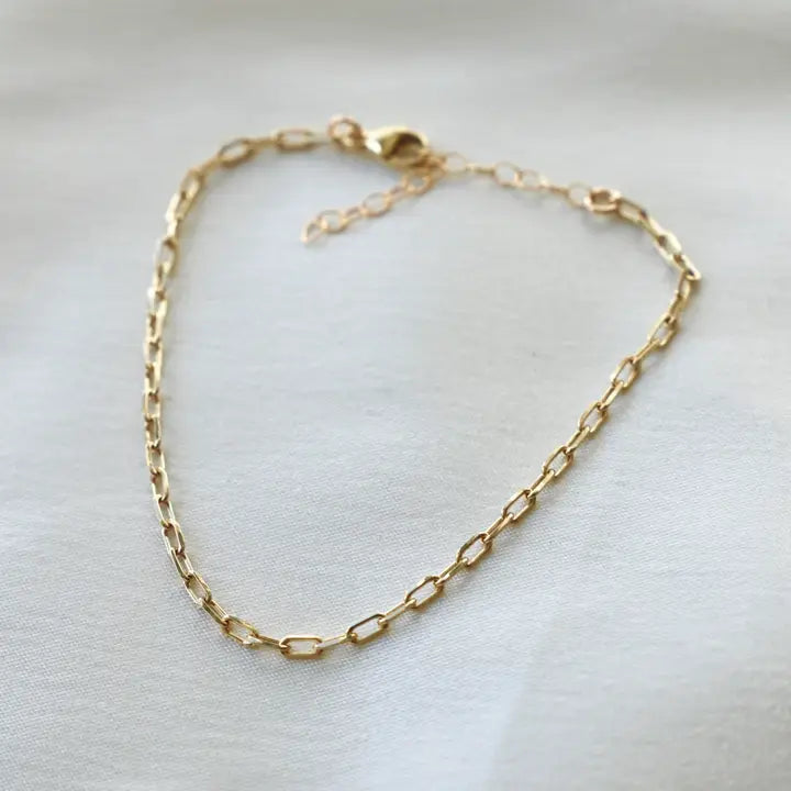 Miniature Paperclip Chain Bracelet