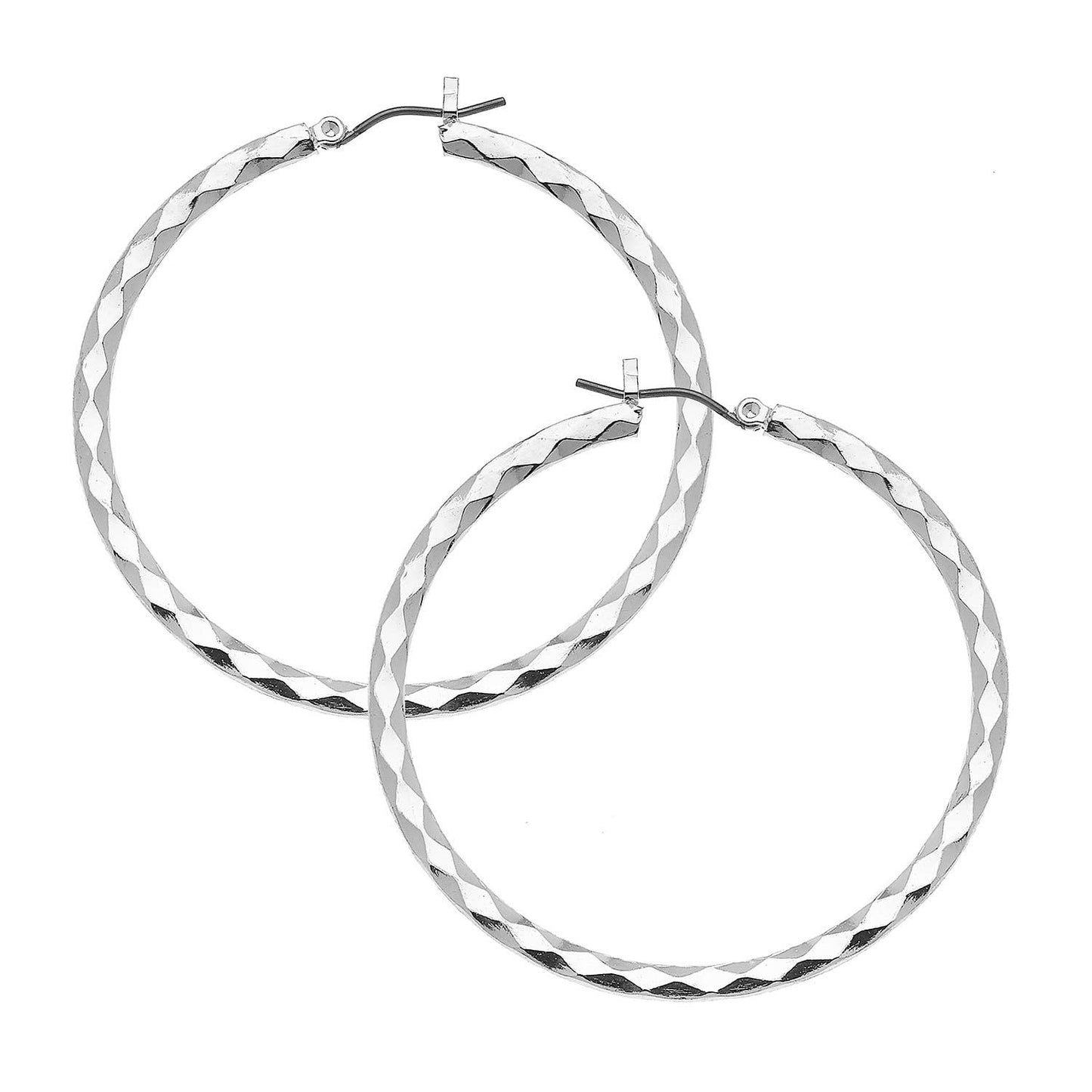 Susan Shaw Silver Hoop Earrings