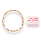 Beaded Blonde | 4MM Gold Beaded Bracelet | Standard 6.75 inch
