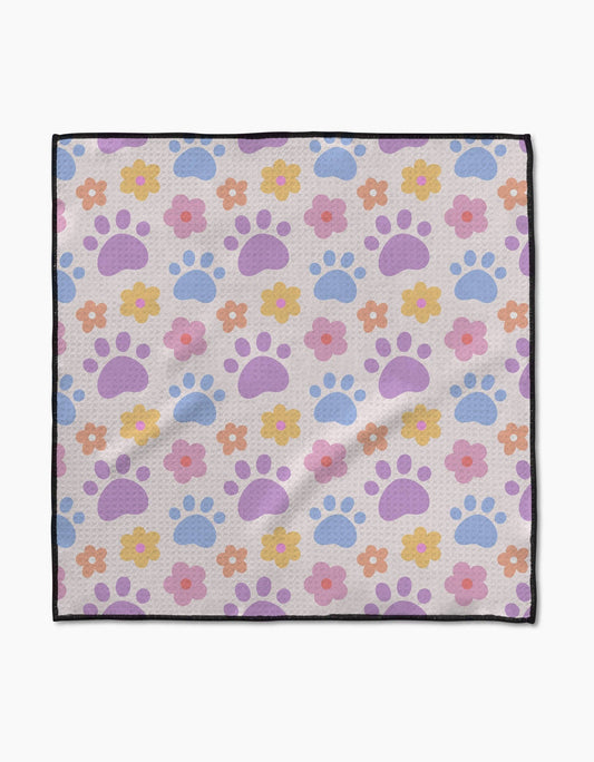 Geometry Paws and Daisies Paw Towel