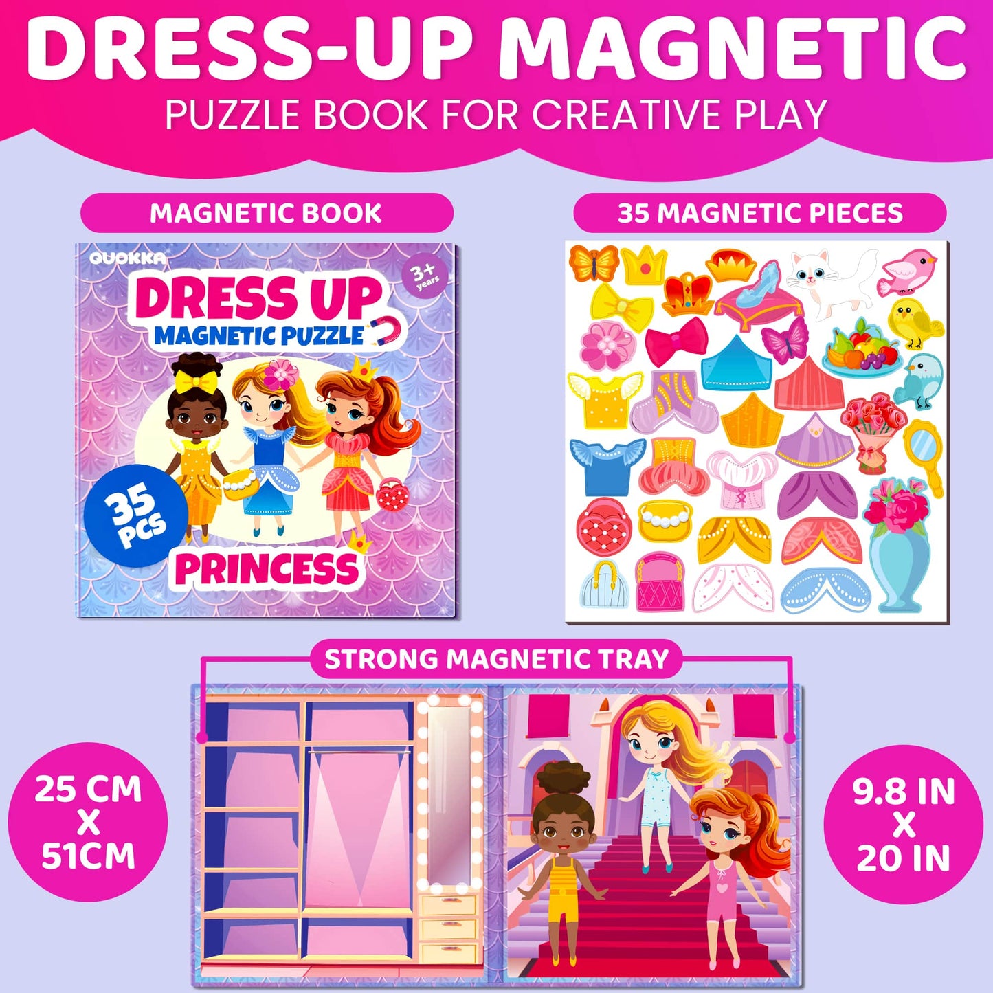 Quokka Magnetic Dress-Up Dolls for Kids| Princess