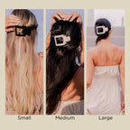 Square Flat Hair Clip | Small | Blonde Tortoise
