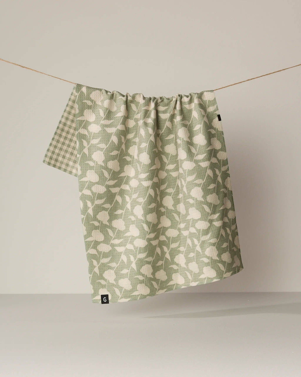Geometry | Luxe Tea Towel | Sage Blossom
