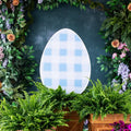 Songbird Grove Gingham Easter Egg Garden Stake - Blue
