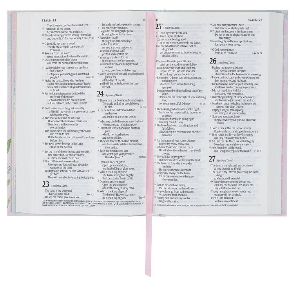 Christian Art Gifts | Bible NLT Infant, Hardcover | Pink