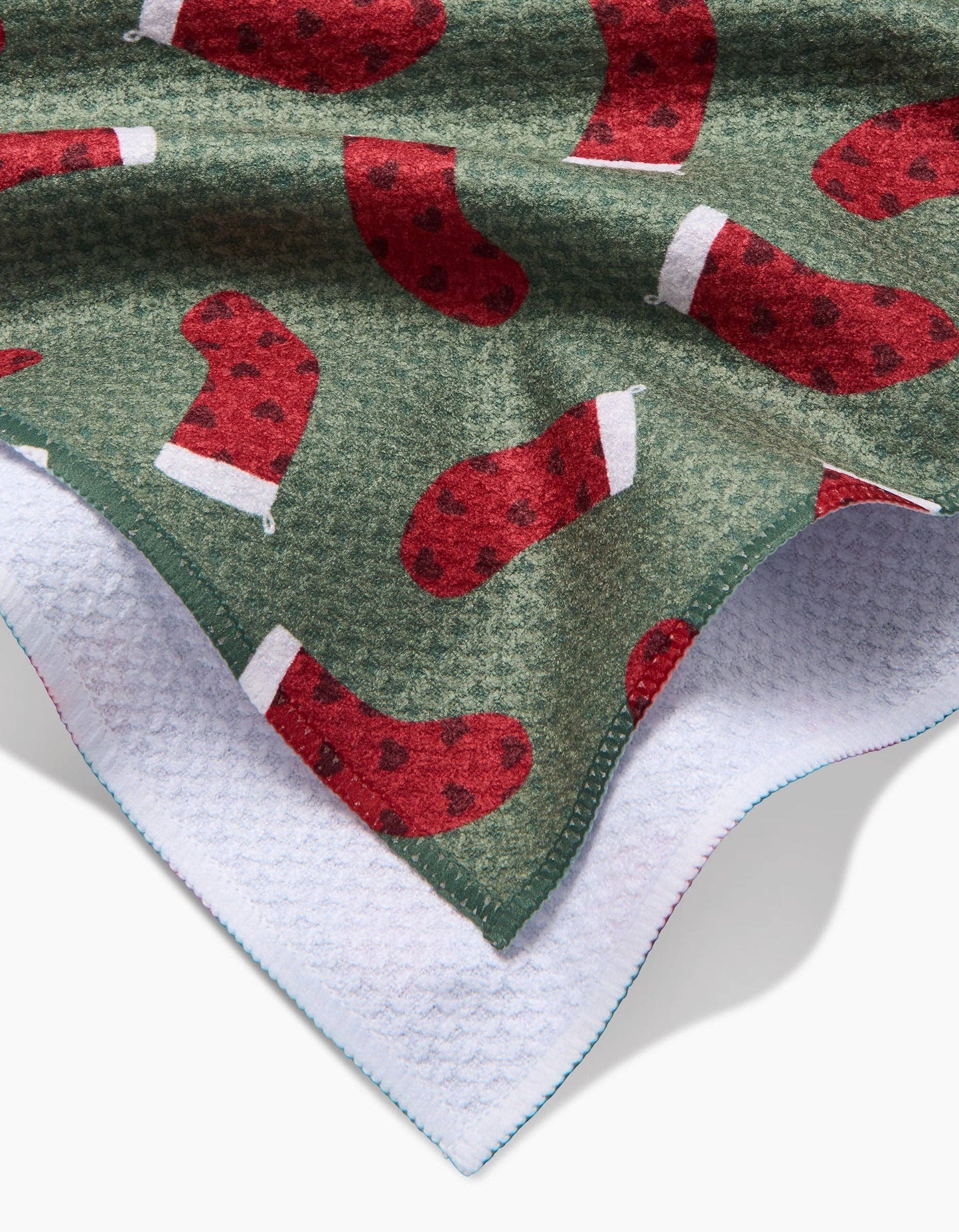 Geometry Heart Stockings Tea Towel