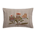 Harvest Flower Embroidered Pillow