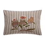 Harvest Flower Embroidered Pillow