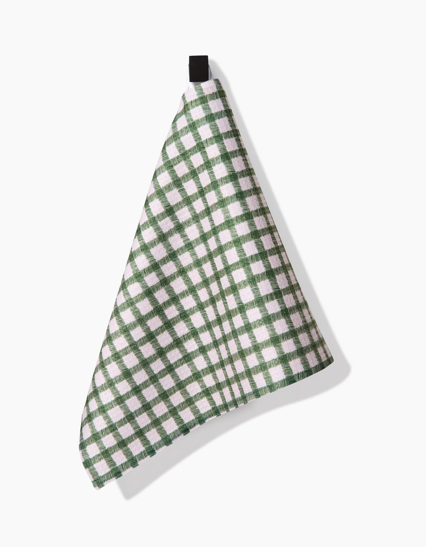 Geometry Fireside Plaid Green Bar Towel