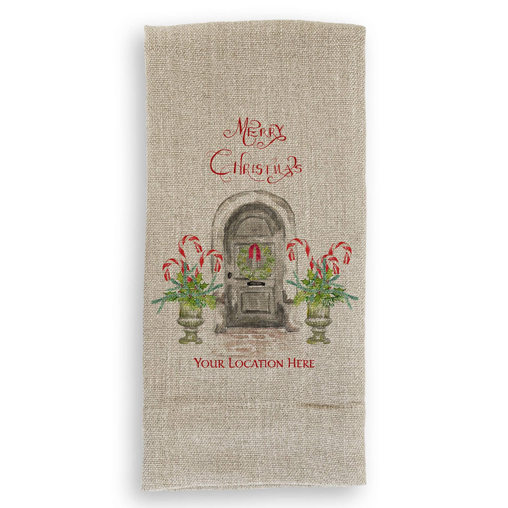 French Graffiti Merry Christmas Paducah Tea Towel