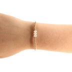 Beaded Blondes | Harper Pearl Bracelet in Gold | Standard 6.75 inch