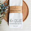 So Thoughtful Gifts Scripture Tea Towel | Be Still