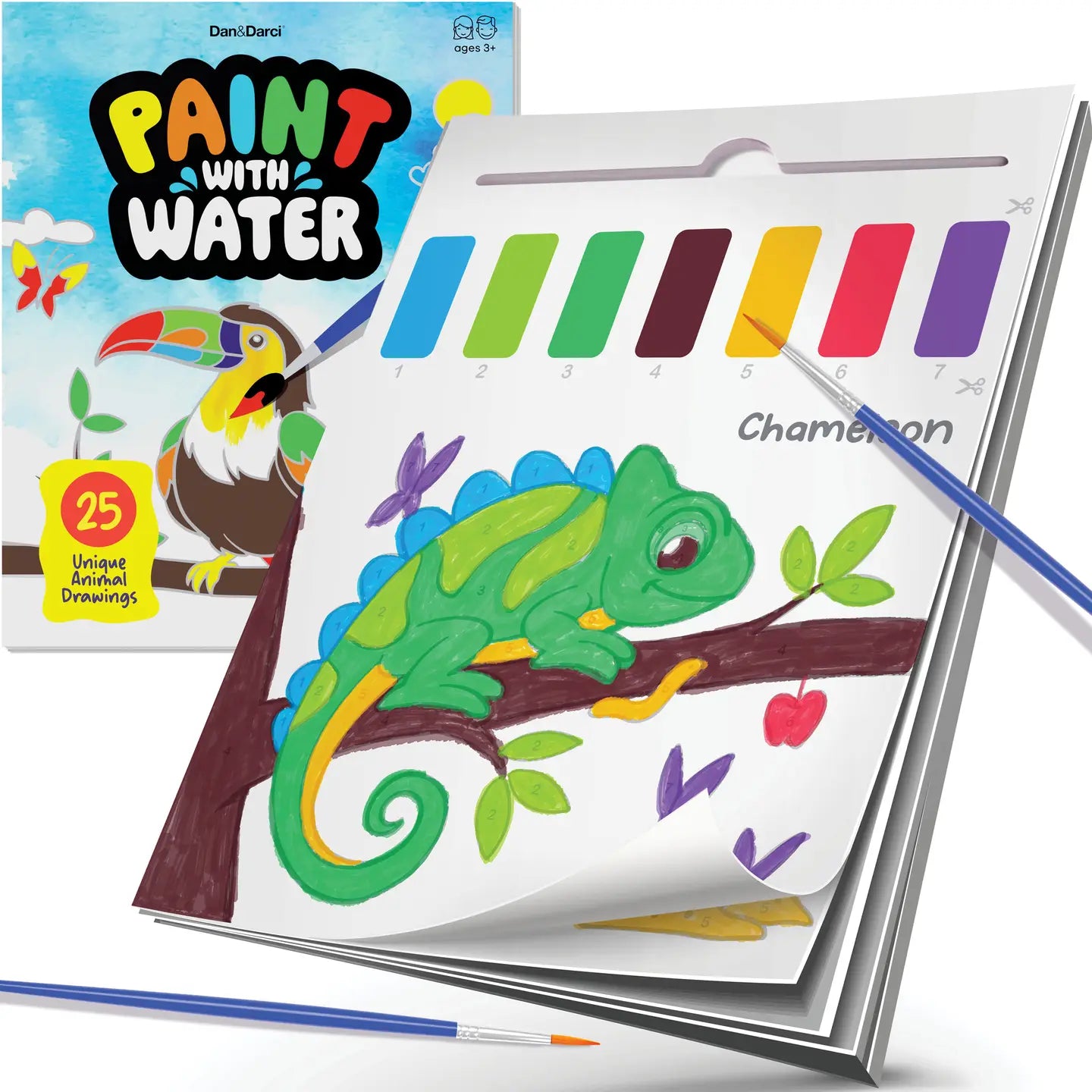 Dan & Darci Mess-Free Paint with Water Coloring Book For Kids, Toddlers