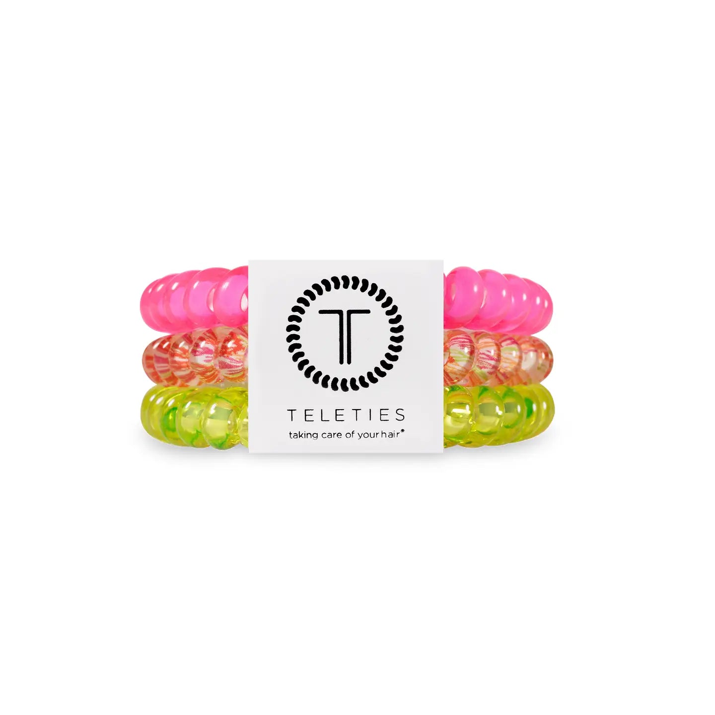 Teleties | Spiral Hair Coils | Small | Tropical Punch