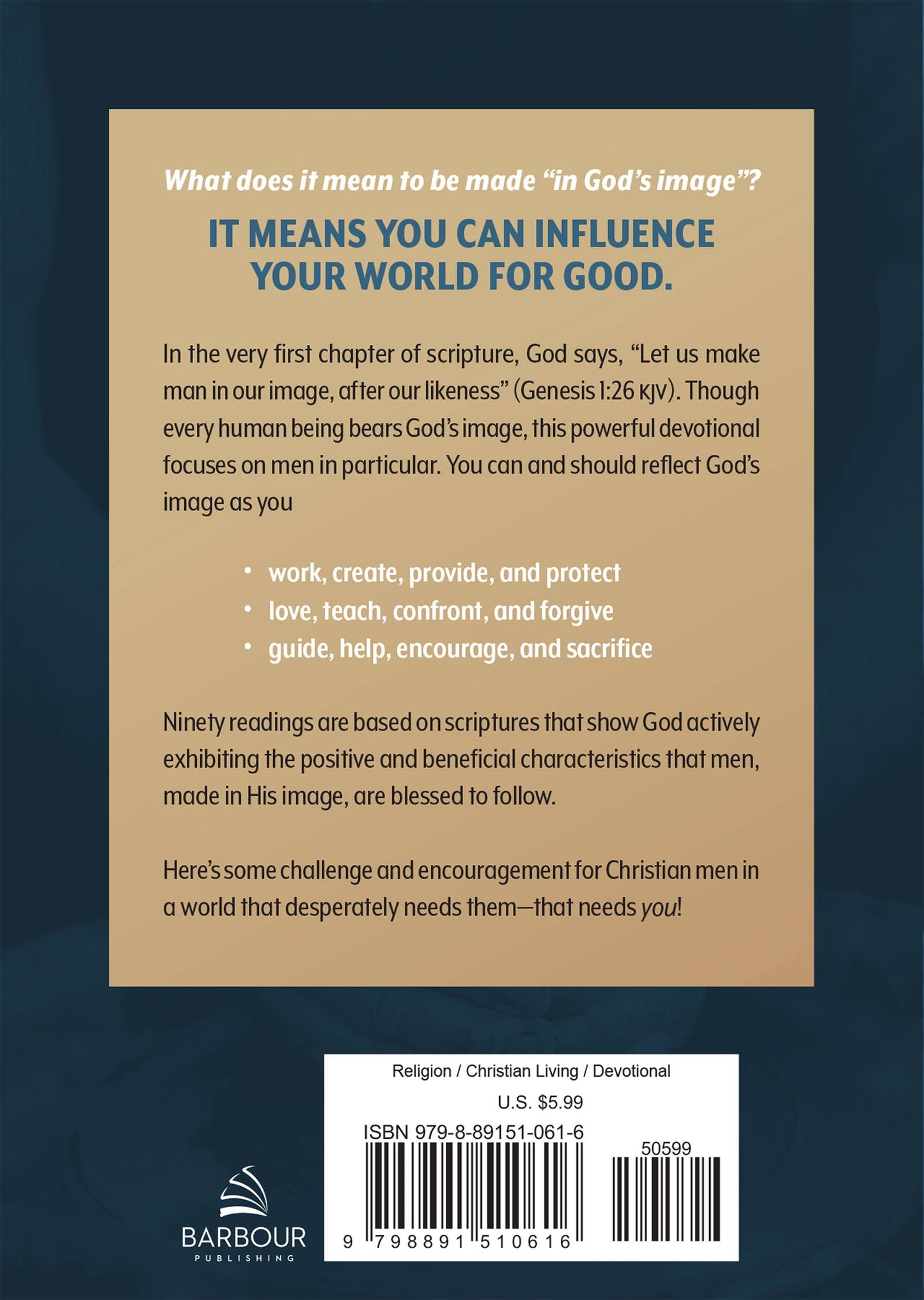 Barbour | Challenging Devotions for the Man Made in God’s Image