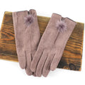 Pretty Persuasion Gloves with Mini Pom Pom in Mauve