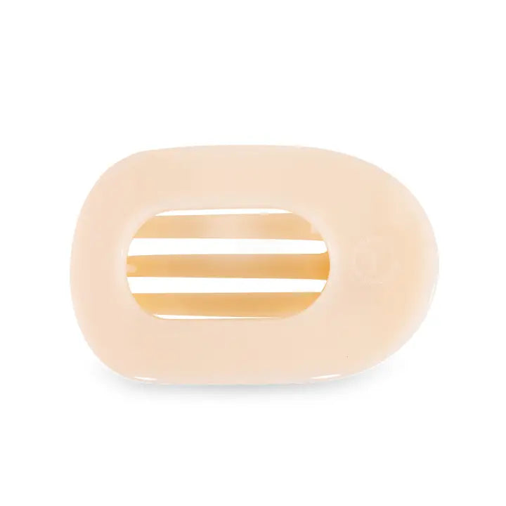 Teleties | Round Flat Hair Clip | Medium | Almond Beige