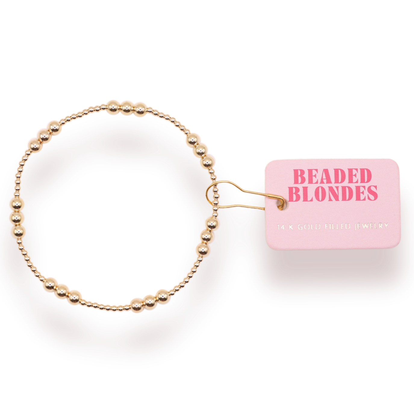 Beaded Blondes | ILY Bracelet in Gold | Standard 6.75 inch