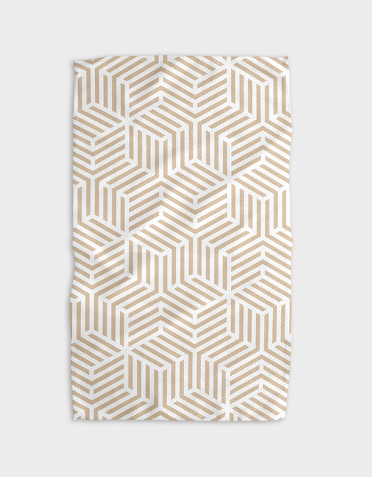 Geometry | Tea Towel | Stacked Cubes