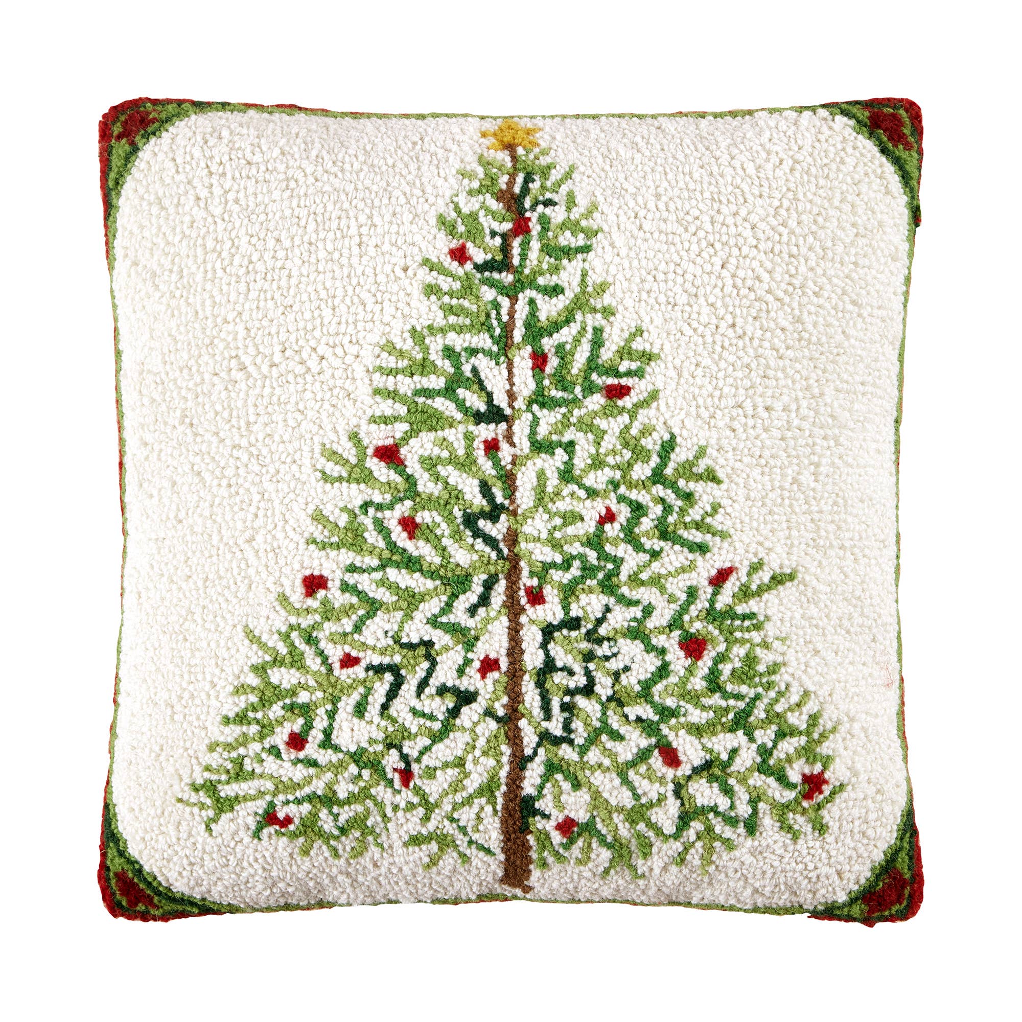 Holiday Pine Hook Pillow - Sally Eckman Roberts