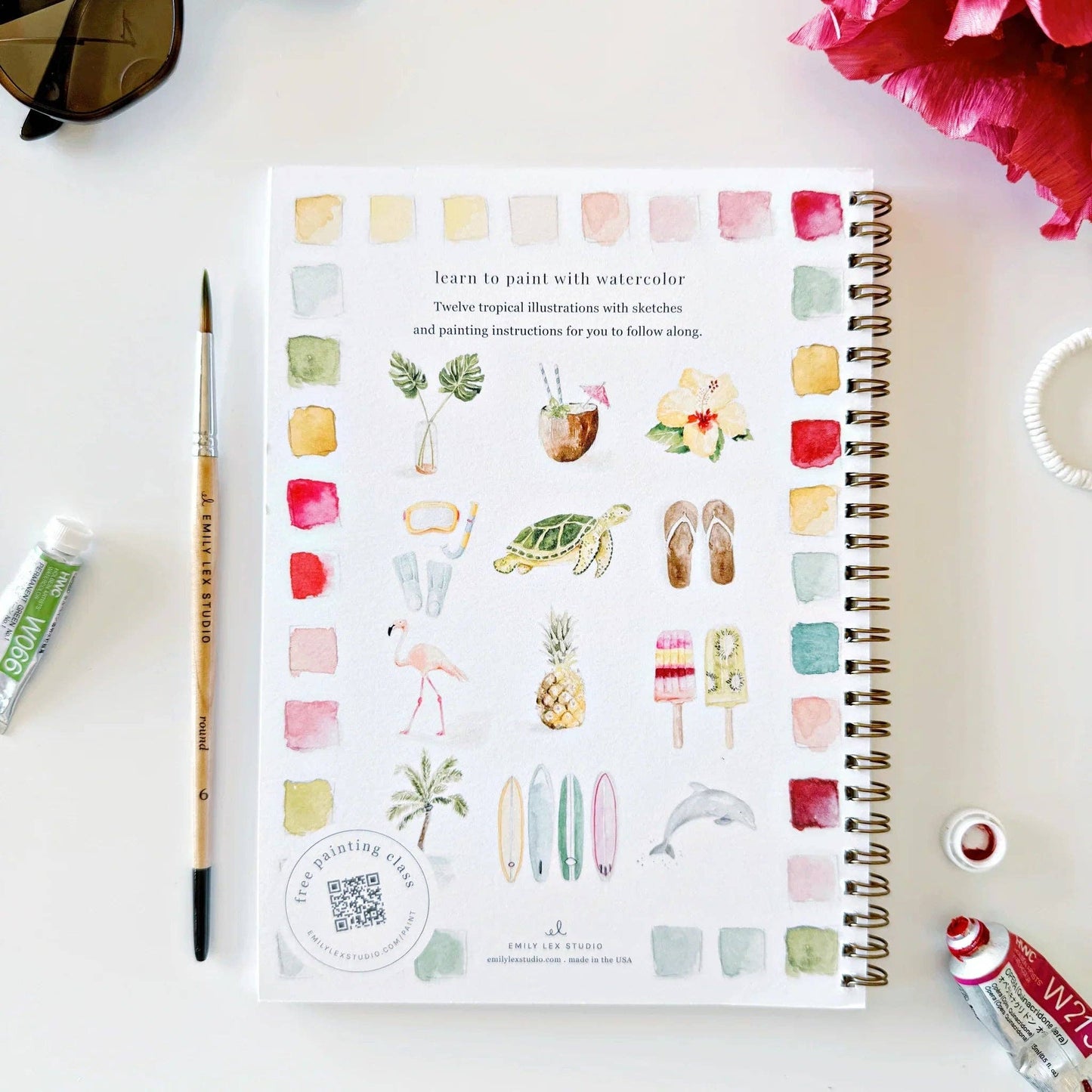 Emily Lex | Watercolor Workbook | Tropical