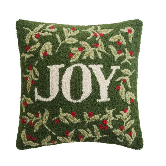 Peking Handicraft Holiday Joy Hook Pillow