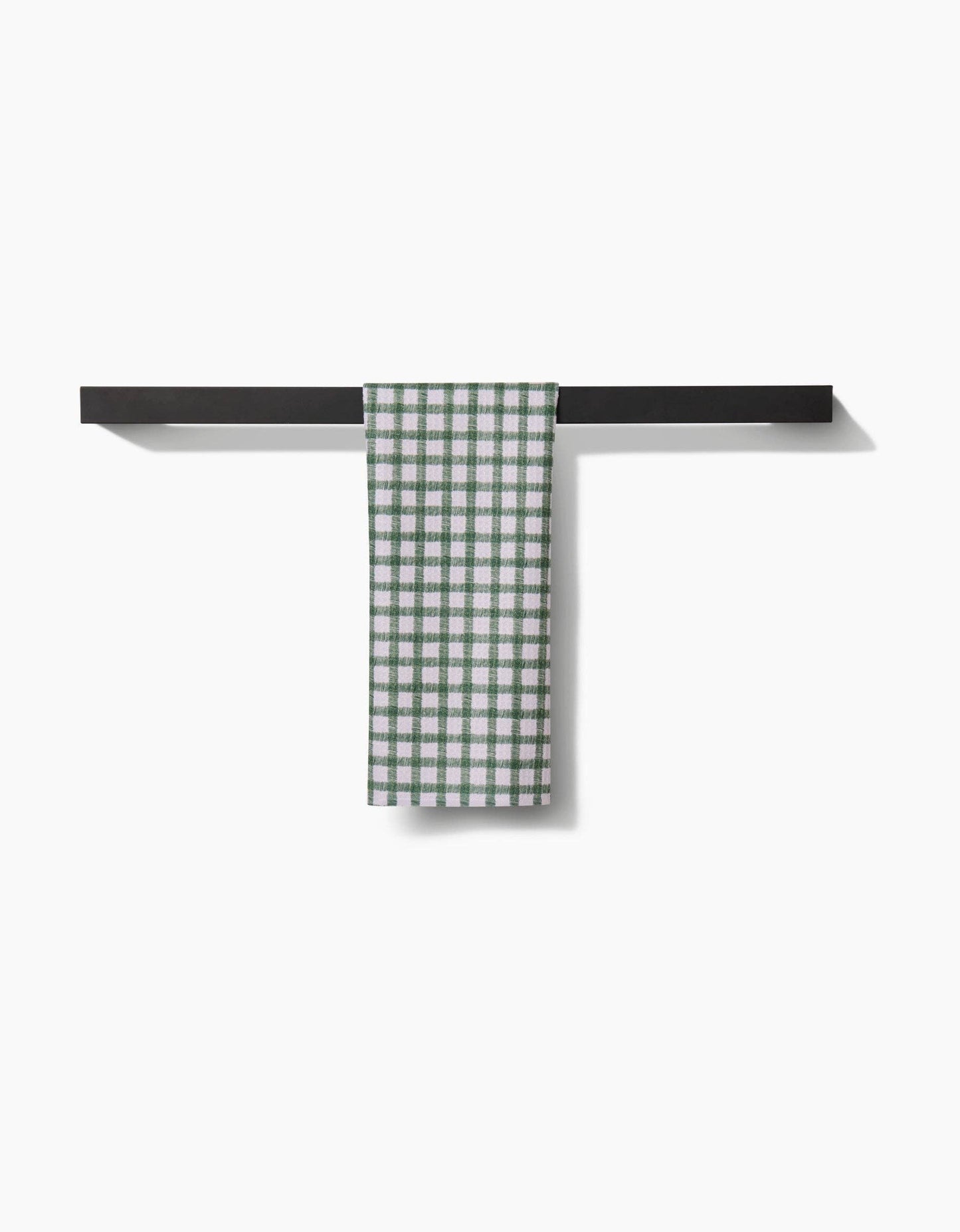 Geometry Fireside Plaid Green Bar Towel