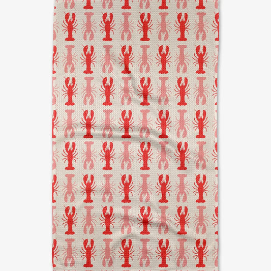 Geometry Lobster Stripe Tea Towel