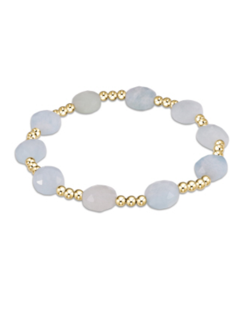 enewton| Admire Gold 3mm Bracelet | Aquamarine
