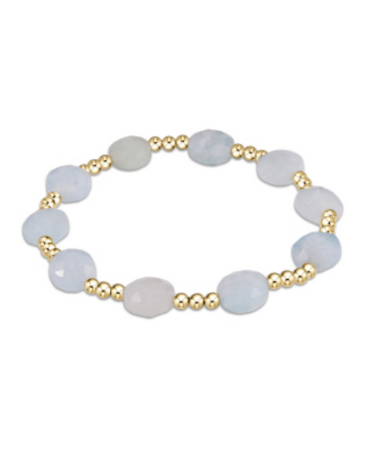 enewton| Admire Gold 3mm Bracelet | Aquamarine