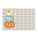 French Graffiti Thankful Pumpkins Paper Placemats